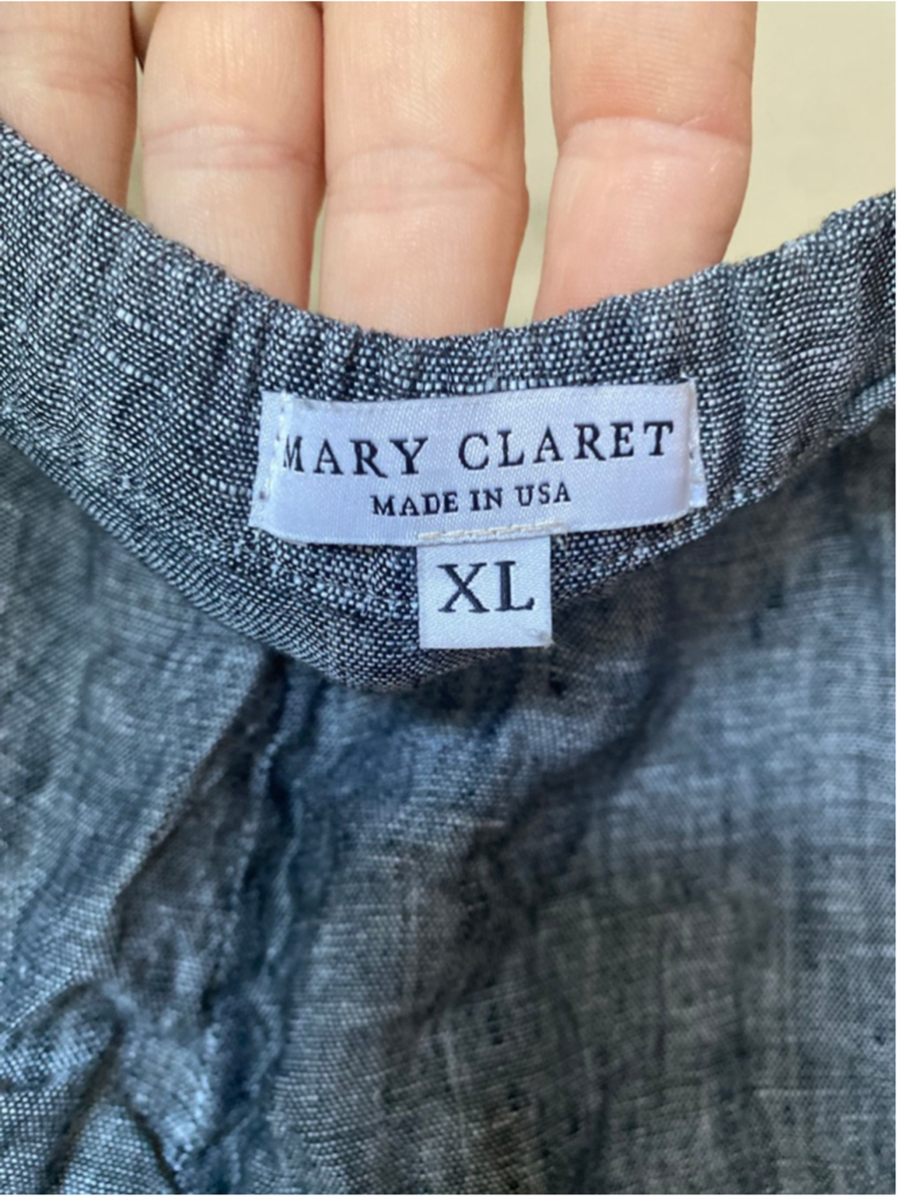 Mary Claret Linen Pull On Shorts Coastal Quiet Luxury Lounge Made‎ USA Breezy - Picture 3 of 4